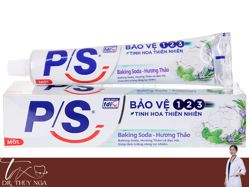 Kem đánh răng PS bảo vệ 123 Baking Soda – Hương thảo trắng sáng răng